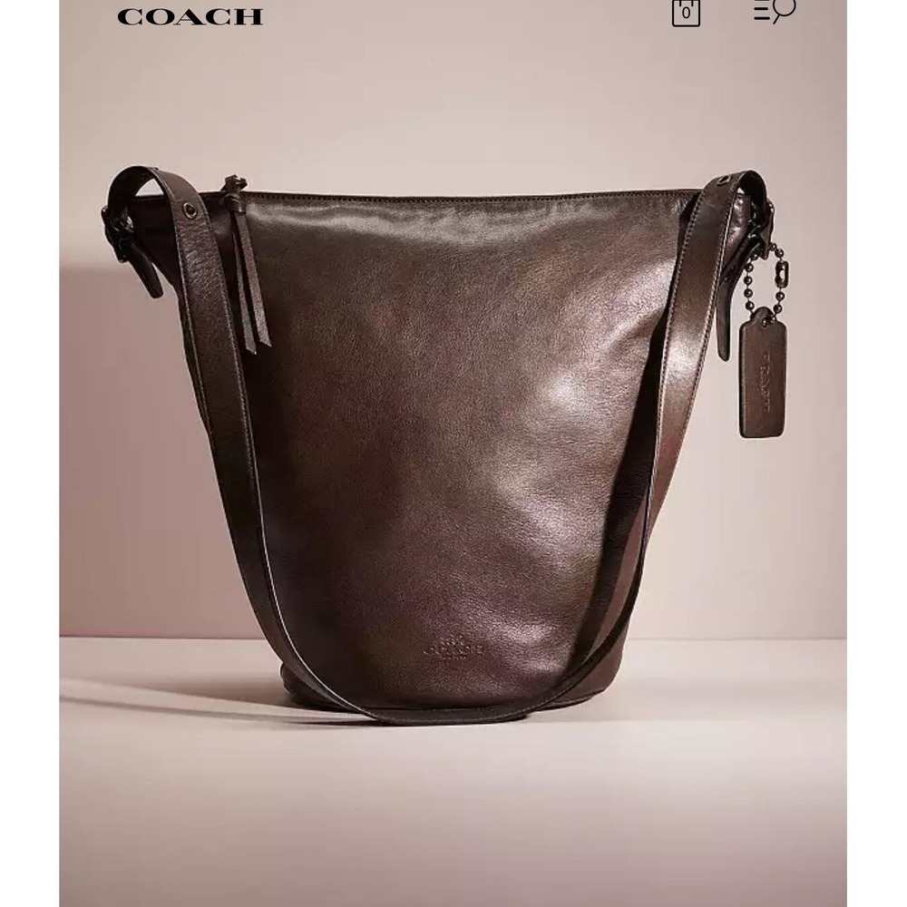Coach Bleecker Sport Mini Duffle Bucket Bag Rich Brown